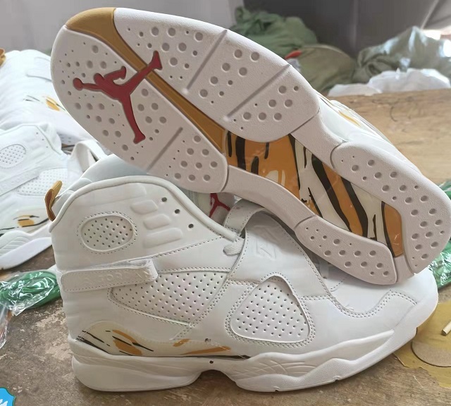 Women Jordan 8 Retro OVO White